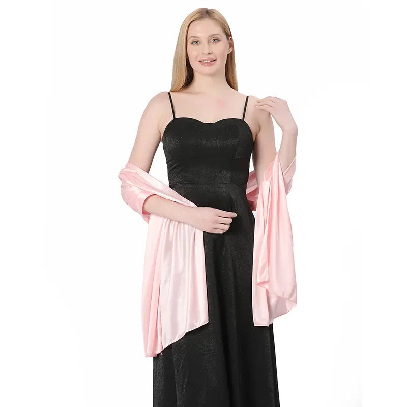 Elegant Silky Evening Dresses Shawls for Women Wedding Party Shawl Bride Bridesmaid Boleros Shrugs Banquet Capes Wraps