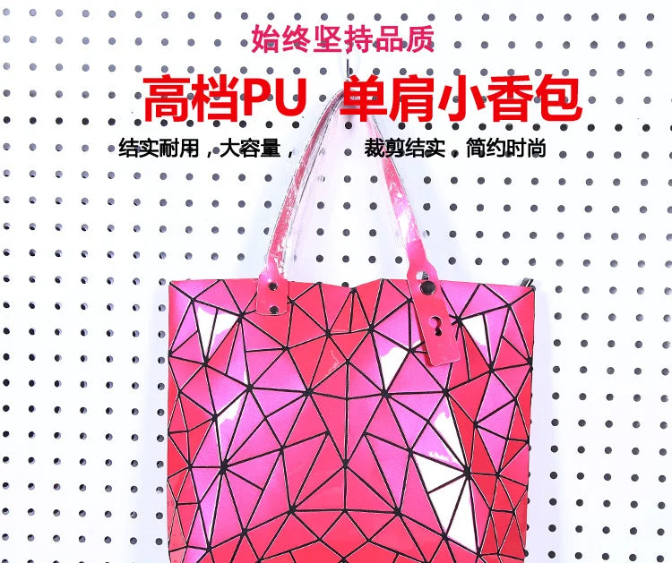 Fashion Luxury bag Women Top-Handle Bag New Designer Famous Brand Lady Shoulder Bag Bright Geometry Female Handbags Totes
