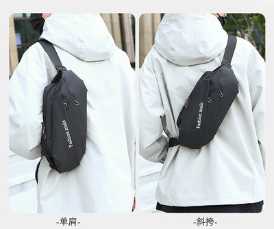 Men’s Fashion Crossbody Casual Bags Unisex Fashion Shoulder Bag Adjustable Strap Durable Daily Use Sling Bag