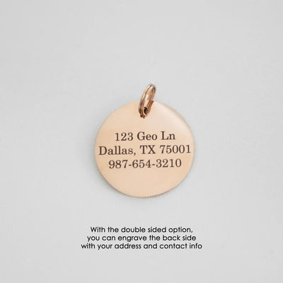 Custom Engraved Name Date Round Coin Stainless Steel Personalized ID Tag  Accessory Jewelry Pendant Fit for Bracelet Necklace