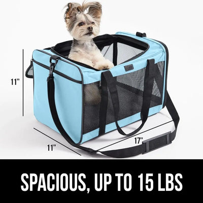 Travel Cat Carrier Bag Transparent Collapsible Pet Carriers Portable and Breathable Mesh Carrier Made from Lightweight Materials