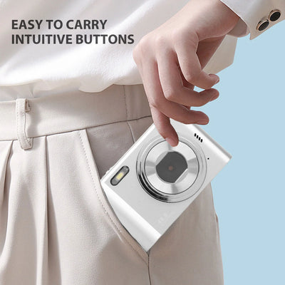 Digital Camera 2.4in Digital Camera 48MP 1080P 8X Zoom Selfie Anti Shaking Camera for Teens Students Boys Girls Seniors