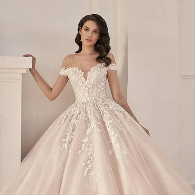 Line Women's Wedding Dresses Off Shoulder