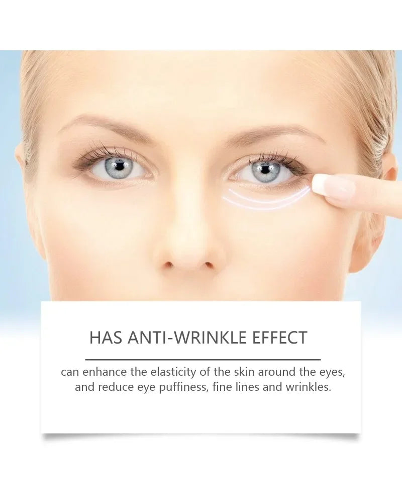 5% Caffeine Eye Serum Nourishing Moisture Under Eye Roller Cream 360° Massage Firming Serum For Dark Circles and Puffiness