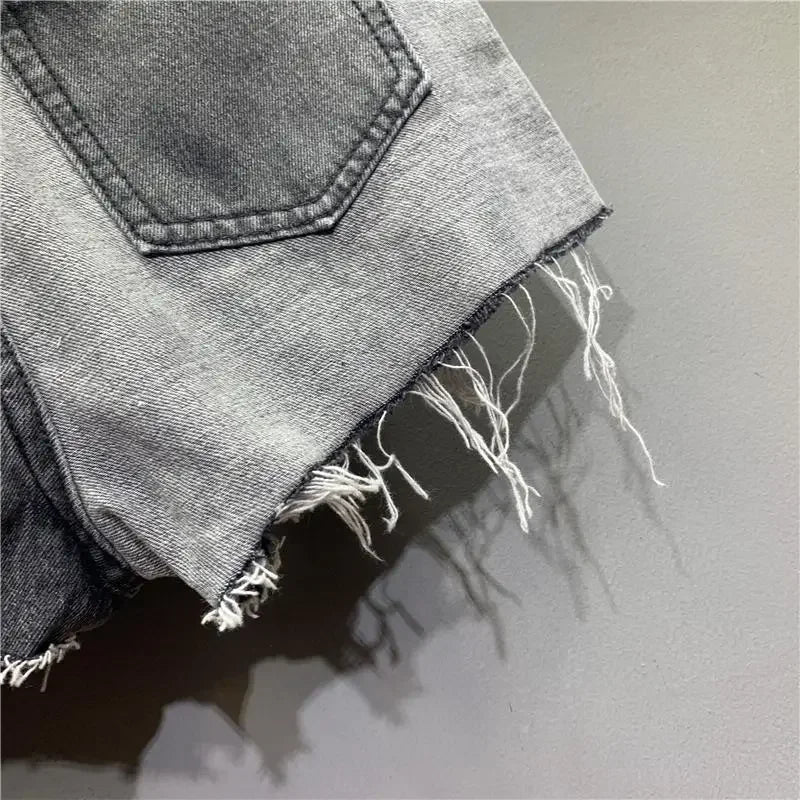 Women's Shorts Jeans Graphic Short Pants For Woman To Wear Ripped Denim Wide Sexy Summer Classic Offer Stylish Elasticty