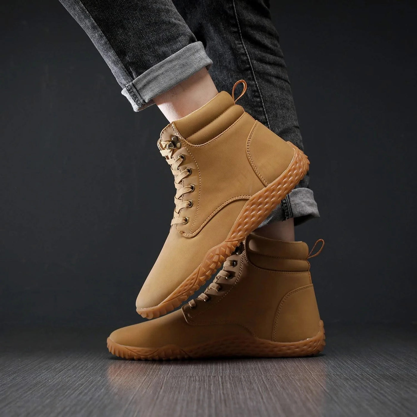 Barefoot Shoes Adult Cross-Trainer Wide Toe Box Men's Wide Minimalist Zero Drop Sole Casual Knitting Walking Sneakers Large Size
