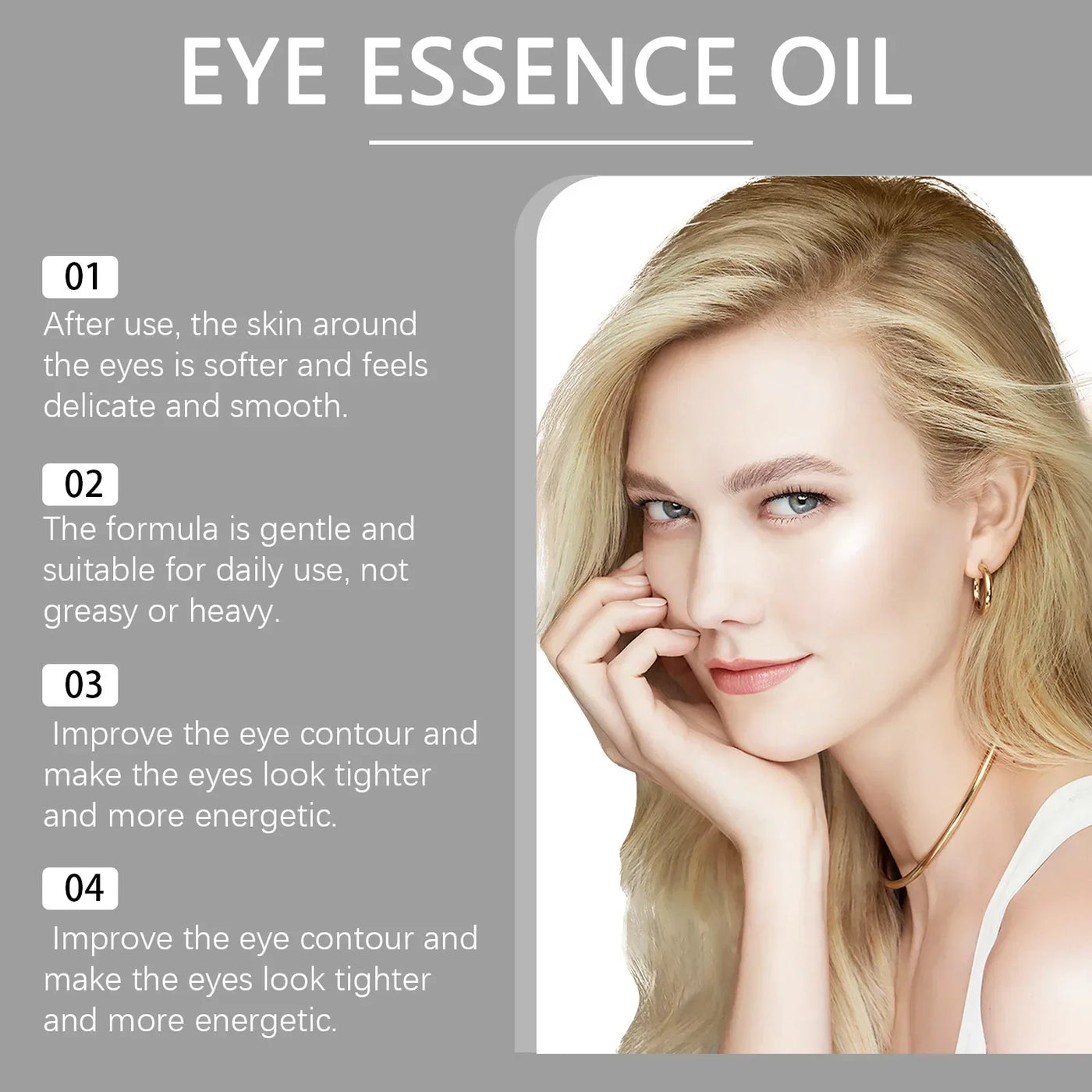 Castor Essential Oil Eye Roller Ball Reduce Fine Lines Removes Dark Circles Moisturizing Tightening Eyes Skin Firming Eye Care