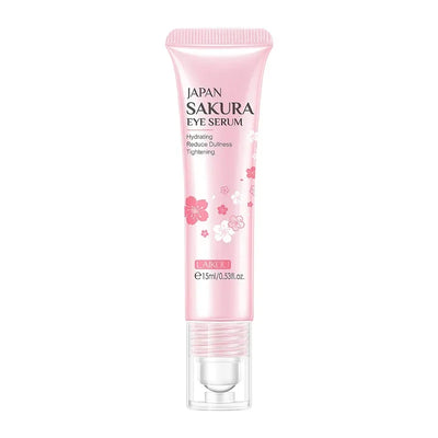 LAIKOU Sakura Eye Serum Eye Roller Massage Hyaluronic Acid Skin Care Eye Bags Cream Moisturizing Dark Circles 15ml