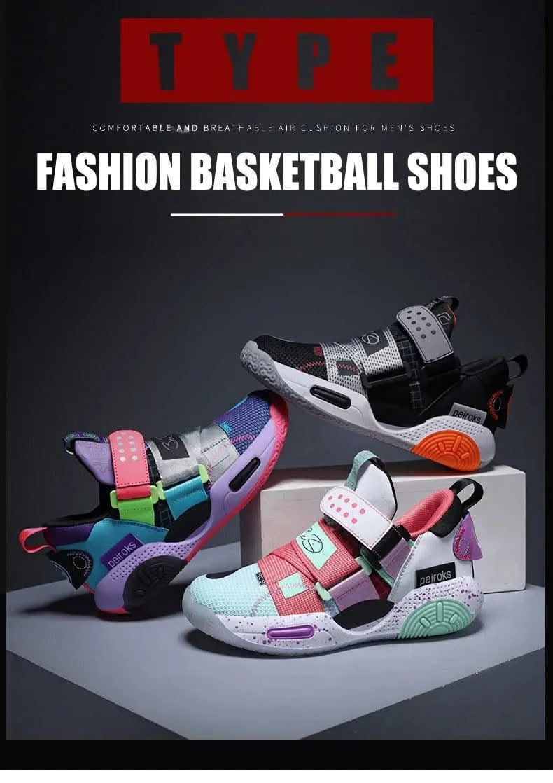 2025 New Children's Basketball Shoes For Boys Girls Non-slip Kids Sport Shoes Lightweight Outdoor Sneakers Trainers Footwear - Elanique
