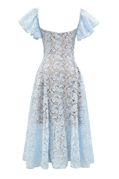Elegant Flare Short Sleeve Flower Embroidery Long Prom Dresses Women Summer Holiday Low Cut Pleated Midi Evening Dress
