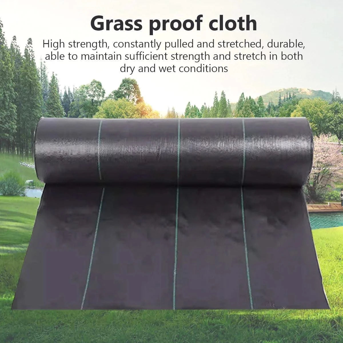 Garden Landscape Fabric Weed Membrane Agricultural Anti Grass Cloth Farm Weed Barrier Mat Plastic PE Mulch Thicker Orchard Cover