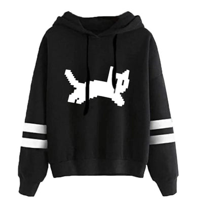 Women's Sweatshirts Pullovers Versatile Hoodies Stripe Jogging