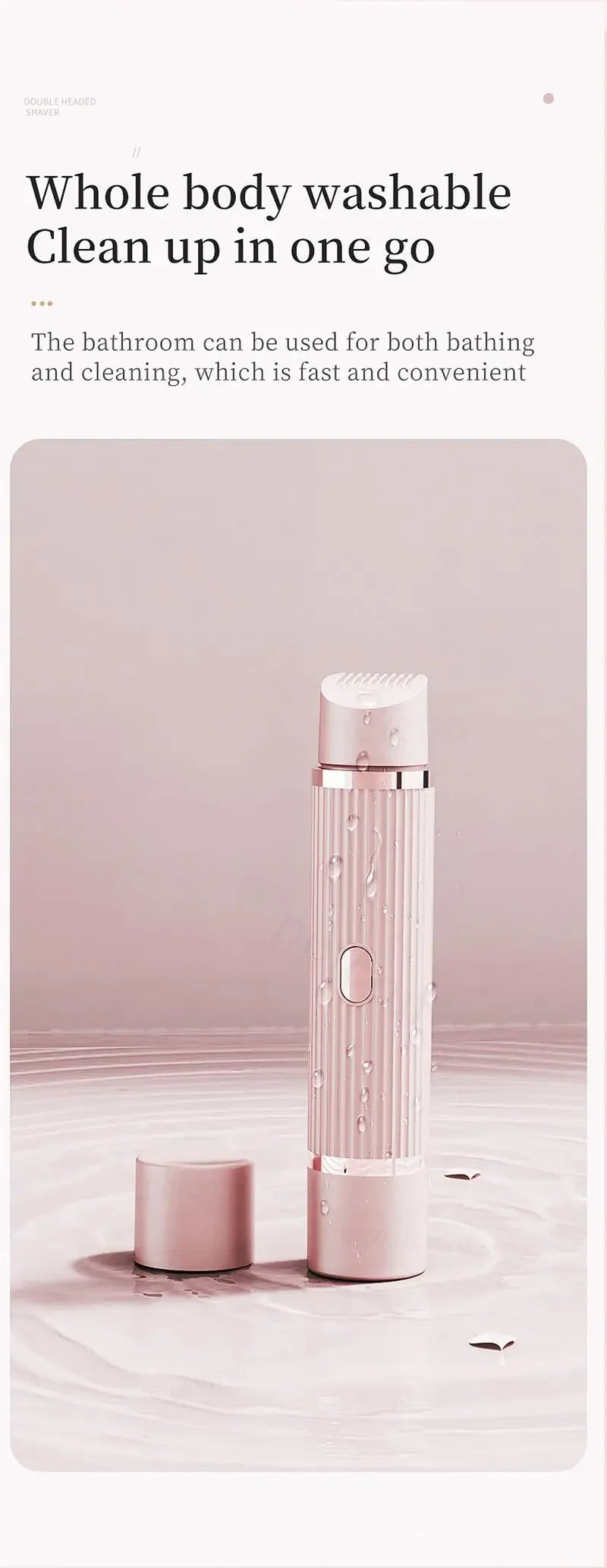 Women Epilator Dual Head Facial Electric Razor Body Shaver for Shaving Bikini Trimmer Area Leg Waterproof Female Hair Removal