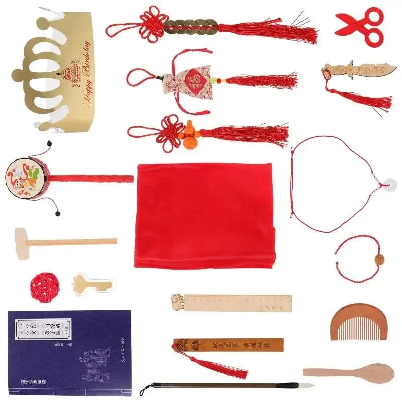 Catch Week Props Baby Gifts Home Decor Chinese Style Wooden Birthday Playthings