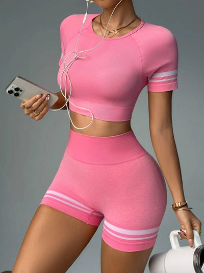 Women Gym V Back Shorts Casual Biker Running