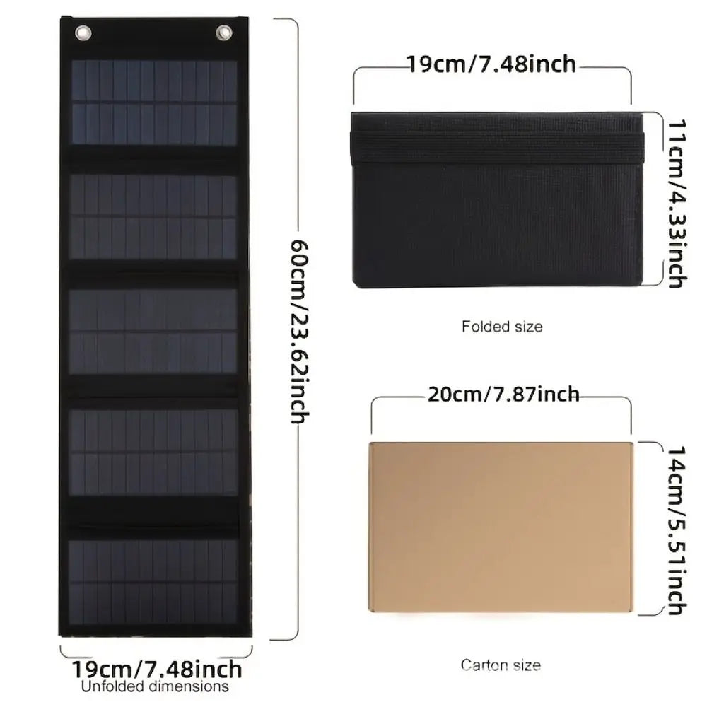 Fast Solar Power Generation Solar Panels Portable Fold Solar Charging Panel Lasting 5V Solar Photovoltaic Panels on Foot