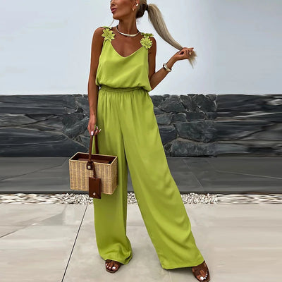 Female Jumpsuit For Women Casual Summer Solid Loose Long Pants Jumpsuit Women Bohemian Rompers Jumpsuit Overalls Female