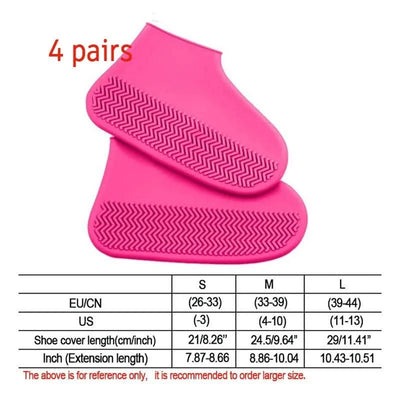 Waterproof Rain Shoes Covers Silicone Non-slip Wear-resistant Outdoor Adult Children Boots Portable Elastic Reusable