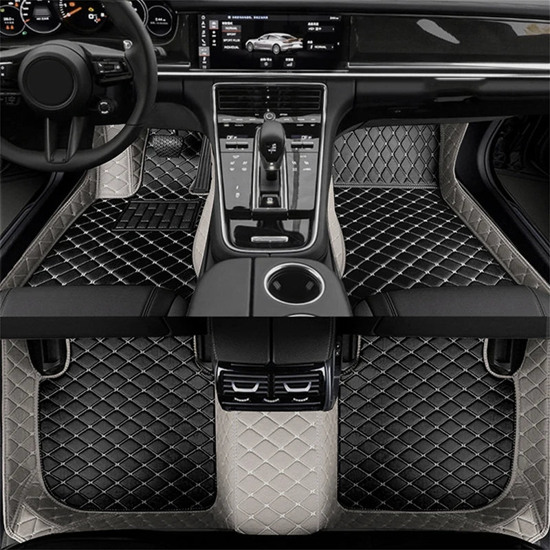 Car Floor Mats For Citroen DS5 DS 5 2011~2018 Durable Anti Dirty Pad Rugs Luxury Leather Mat Carpets Car Accessories