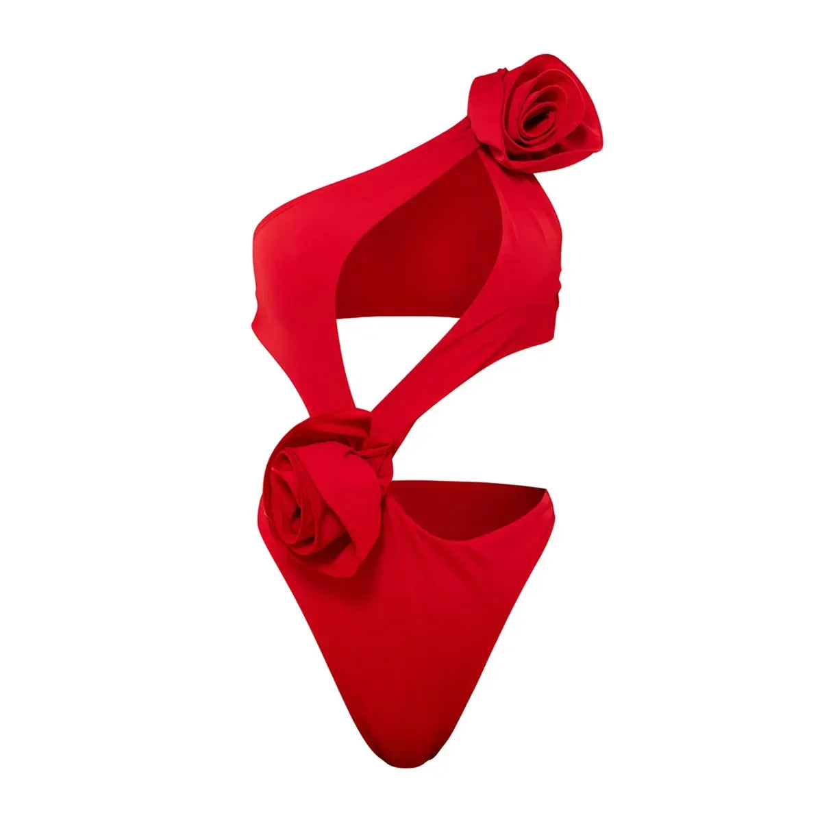 2025 Red Flower Swimsuit With Cover Up Desire Swim Suit Luxury Women Swimwear Sexy Hollow Bikini Beachwear Bodysuit Bathingsuit