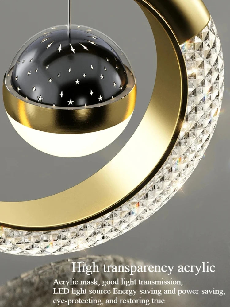 Home decor corridor ceiling light star chandelier modern living room bedroom bedside chandelier bar atmosphere decor chandelier