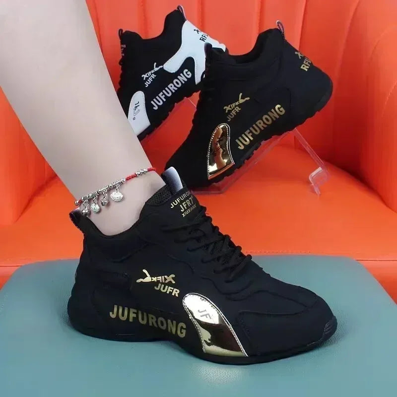 Women Sneakers Spring and Autumn New Breathable Lace Up Platform Sneakers Women Walking Designer Loafers Shoes Zapatos De Mujer