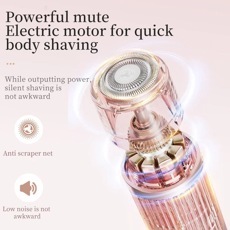 Women Epilator Dual Head Facial Electric Razor Body Shaver for Shaving Bikini Trimmer Area Leg Waterproof Female Hair Removal