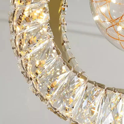Modern Home DecorLED Lights Crystal Pendant Lamps Room Chandeliers Dining Table Pendant Lights Indoor Lighting Dimmable Light