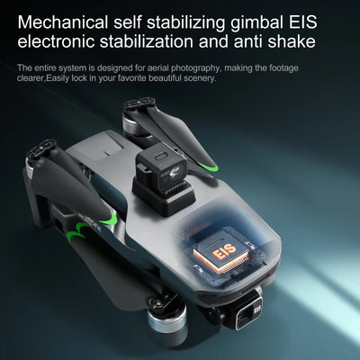 S155 GPS Drone Professional HD Camera 7.2-inch Touch Screen 3-Axis Gimbal EIS Relay Aircraft Laser Obstacle Avoidance Dron Toy