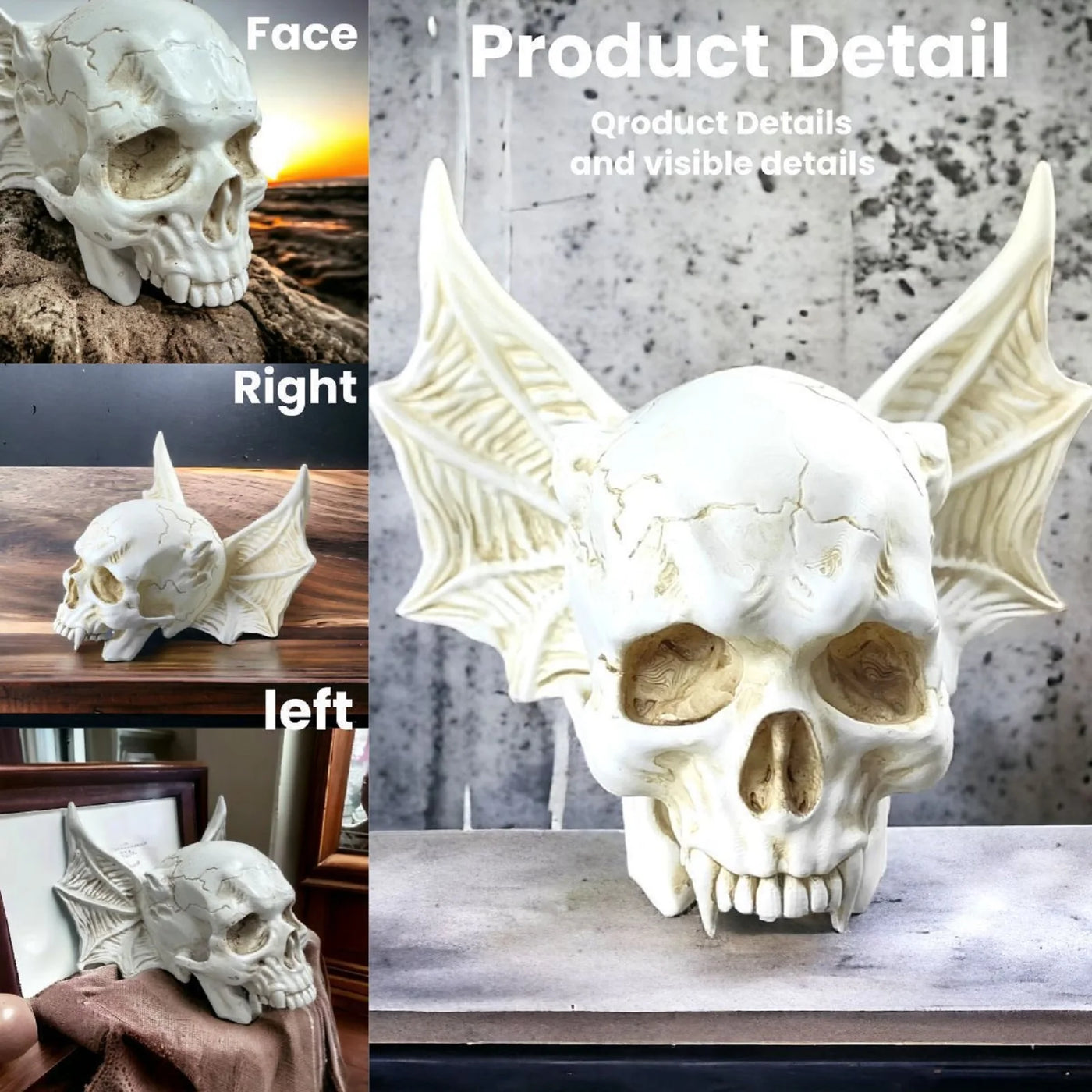 Halloween Bats Skulls Ornament Home Desktop Decorative Supplies Festival Gifts Halloween Party Atmosphere Decorative Props
