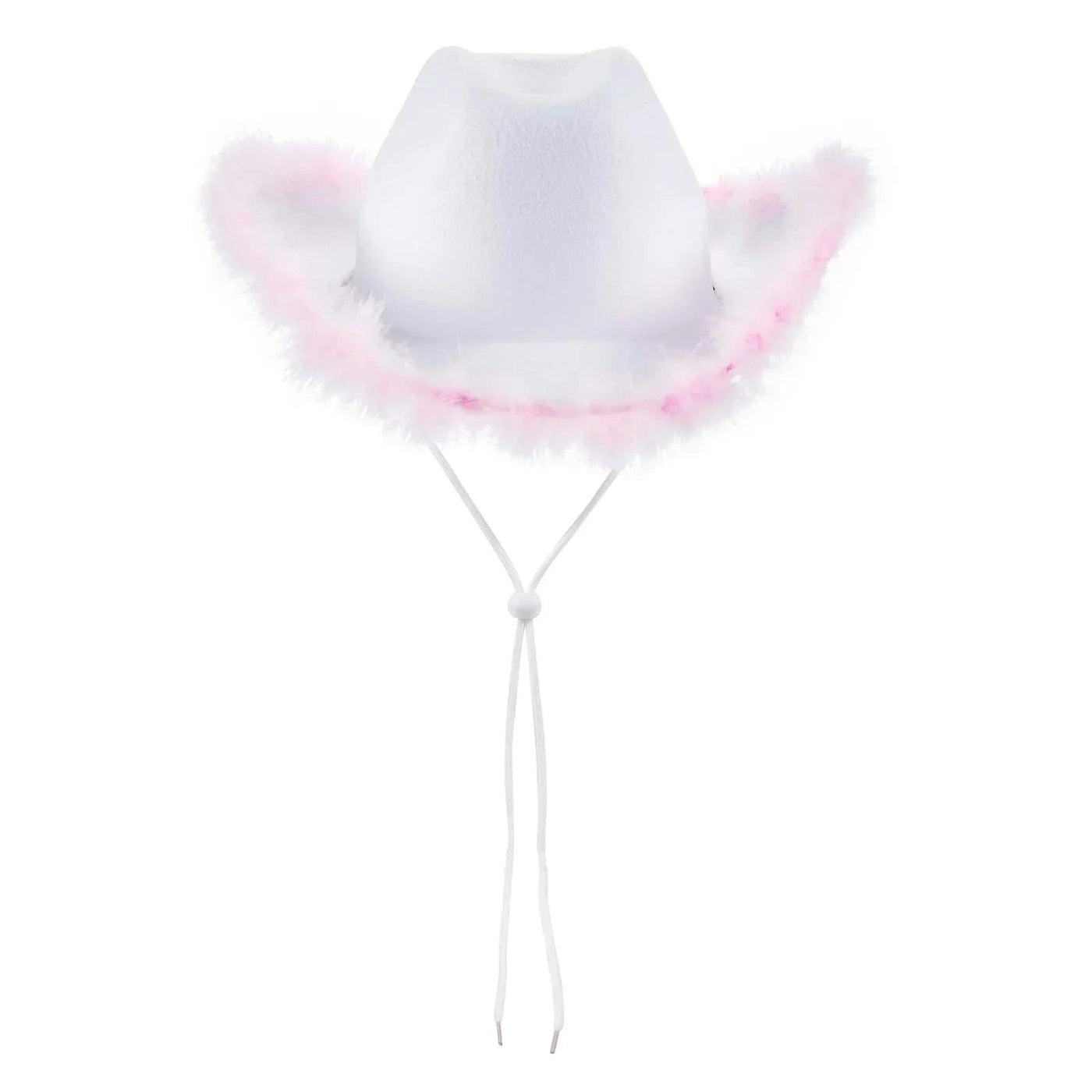 Women's Cowboy Hat, Adult Solid Color Furry Trim Wide Brim Hat Female Cap for Dating Party