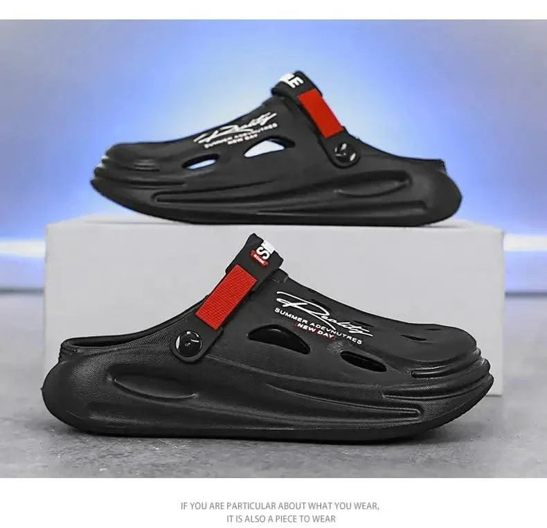 2025 New Men's Clogs Slippers Sandal Men Garden Shoes Flat Sandals Male Sneakers Outdoor Home Clogs Slides Men Summer Shoes - Elanique