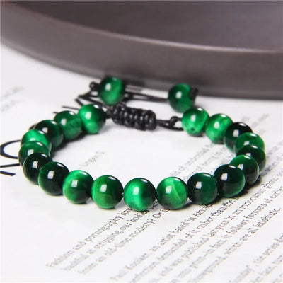 Garnets Stone Beads Bracelets Fashion Adjustable Braided Rope Bracelets Bangles Men Women Yoga Healing Balance Bracelets Jewelry