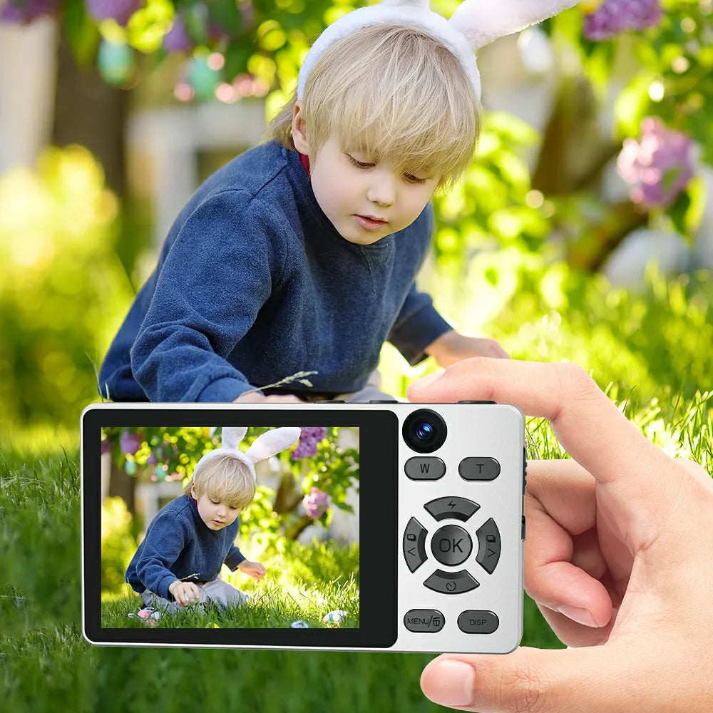 Digital Camera 4K 64MP Photography Camera Video Camcorder 18X Zoom Retro CCD Camera Dual Lens Photo Video Camera with 32GB Card