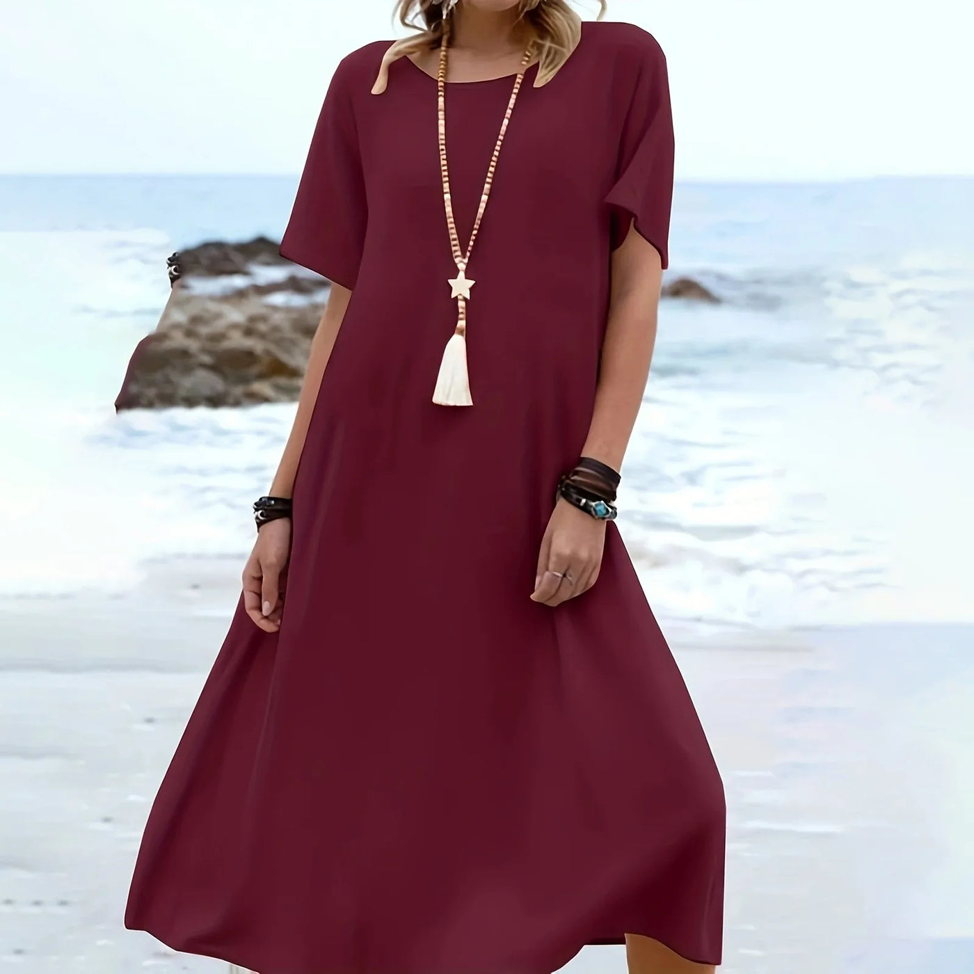 Summer Dresses 2025 Plus Size Loose Flowing Long Skirt Maxi Dresses Women Birthday Daily Commute Dress For Women Vestidos Midi