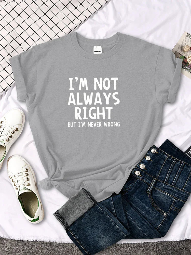 Women's T-Shirt Cool Interesting Letters Printed Tees Female Summer Oversized Tshirt Woman Round Neck Casual Tshirt Tops