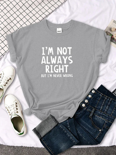 Women's T-Shirt Cool Interesting Letters Printed Tees Female Summer Oversized Tshirt Woman Round Neck Casual Tshirt Tops
