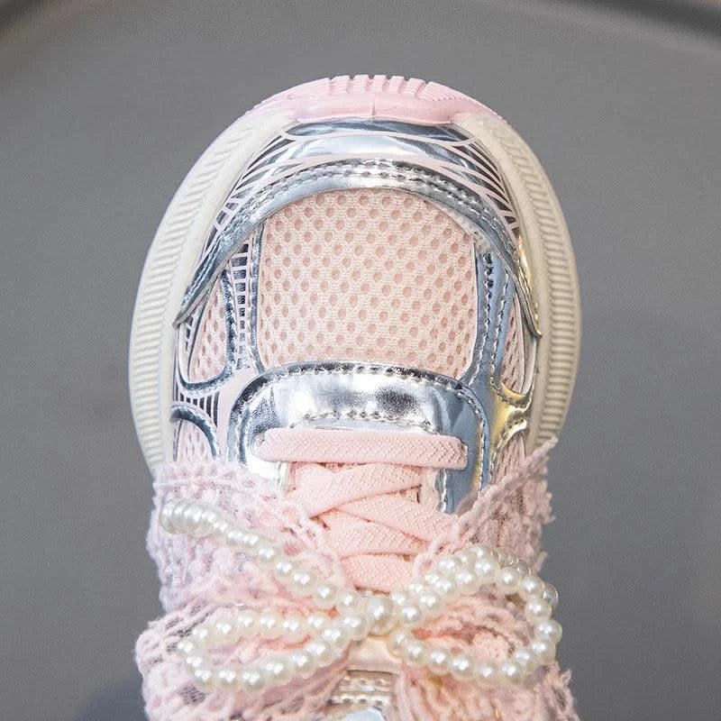 Children Sports Shoes 2025 New Spring Autumn Boys White Shoes Girls Breathable Mesh Casual Soft Sole Sneakers Kids Running Shoes