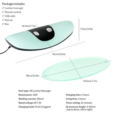 Electric Lumbar Traction Massager Adjustable Vibration Waist Massager Wa ist Spine Support Back Massage Machine Waist masajeador