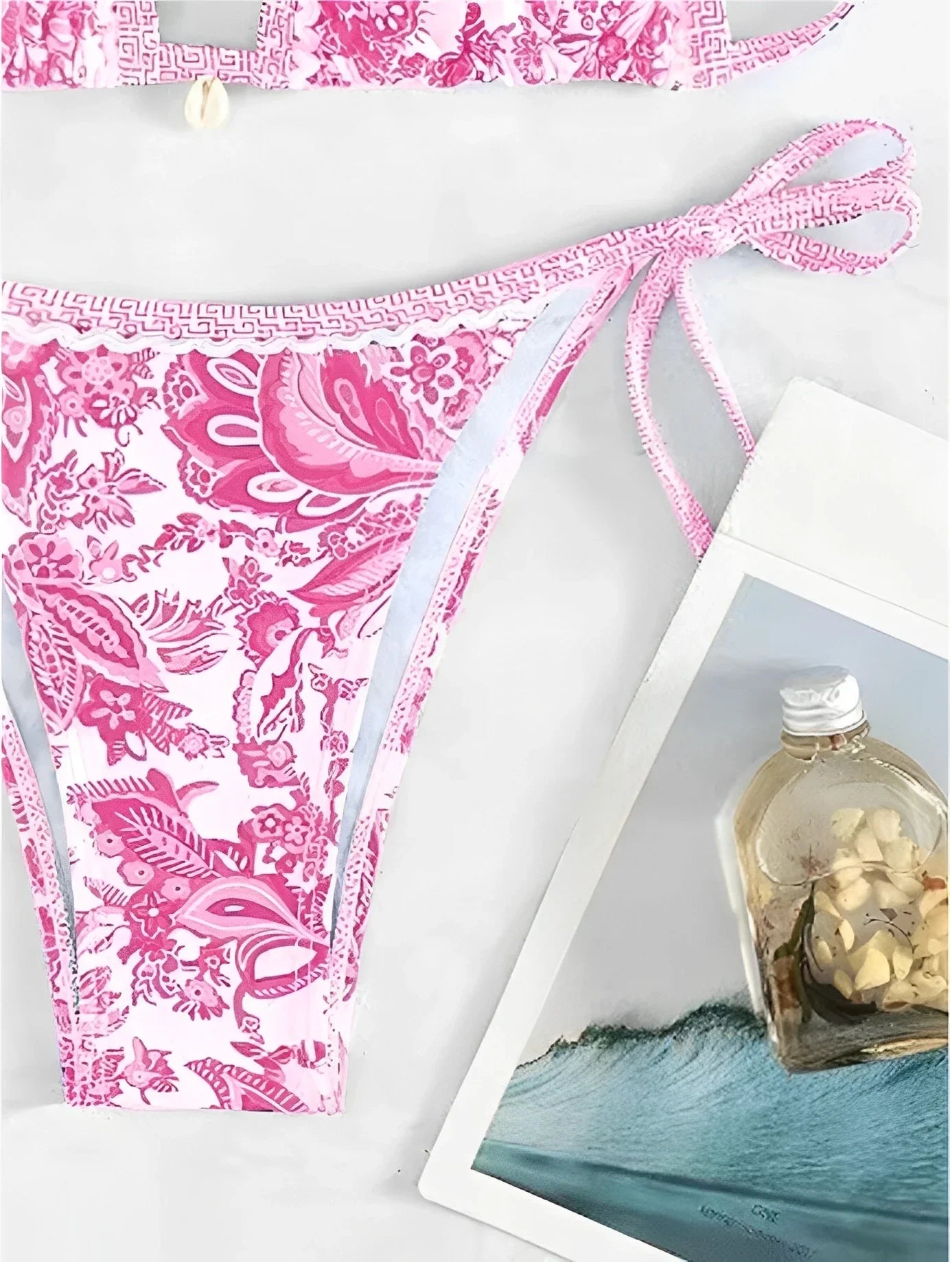 2025 Halter String Triangle Two Piece Bikini Women Swimwear Female Swimsuit Bathers Bathing Swimming Suit Beachwear Summer - Elanique