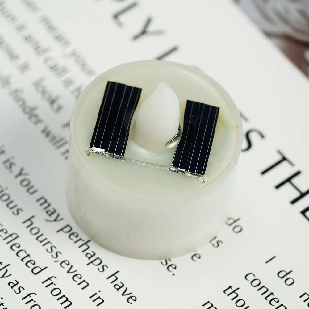 Solar Candle Tea Lamp Smokeless Simulation LED Electronic Candle Lamp Outdoor Christmas Halloween Tea Wax