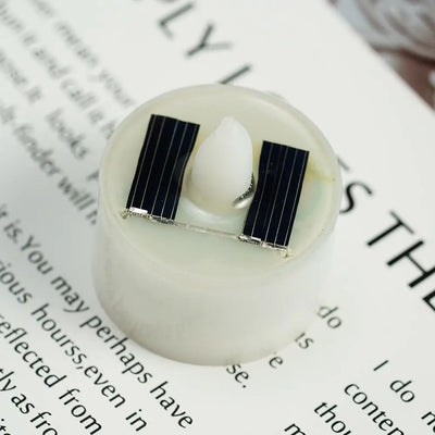 Solar Candle Tea Lamp Smokeless Simulation LED Electronic Candle Lamp Outdoor Christmas Halloween Tea Wax
