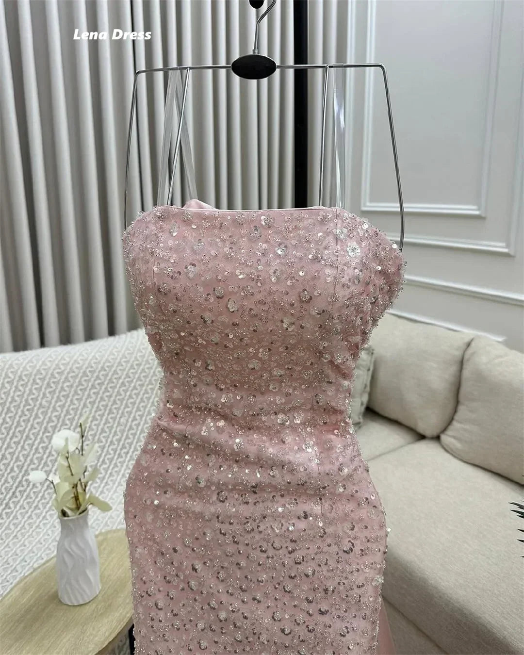 Lena Robe Soiree Custom Made Evening Dresses Woman Elegant Party Dresses for Women 2025 Pink Women's Prom Dress 2025 Mermaid