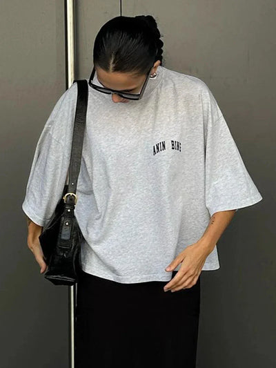 Graphic Aesthetic T-Shirts for Women Summer Clothes 2024 Cotton Half Sleeve Loose Tees Tops Oversized Female Fashion T-Shirt