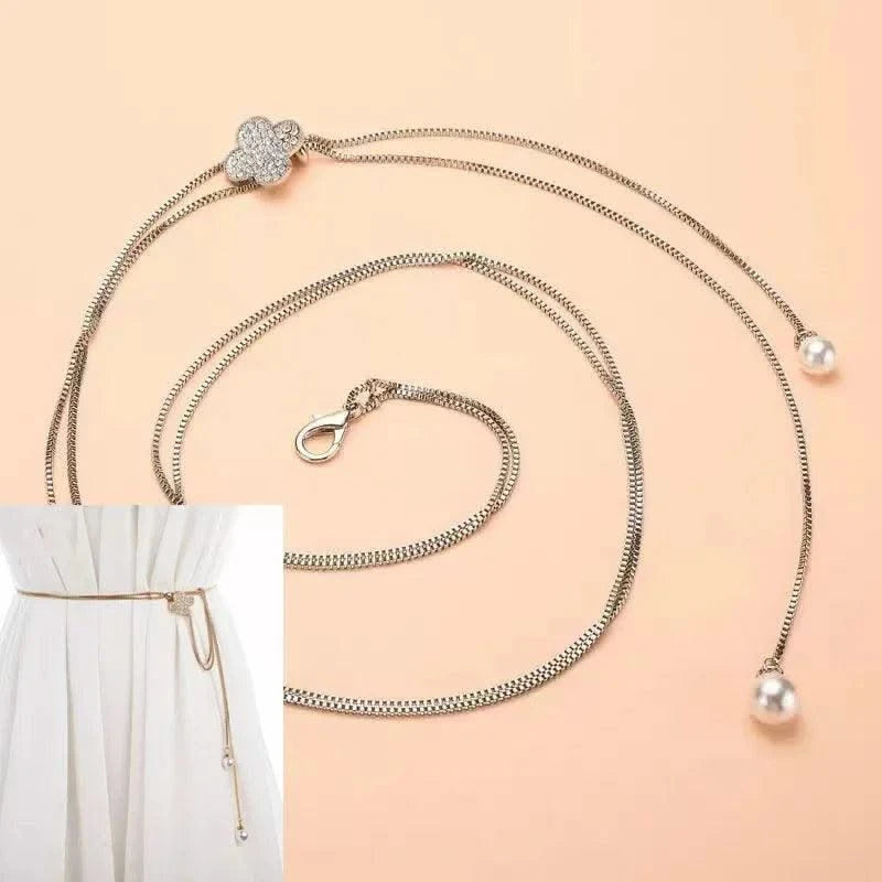 Designer Retro Tassel Chain  Metal Belt For Women| Punk Fringe Waist Dress Female |Silver Gold | Ladies
