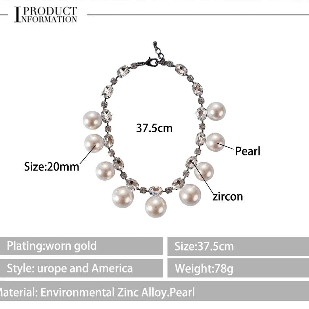 Elegant Double Choker Pearl Necklaces For Women (Bride To Be, Wedding , Banquet Jewellery)