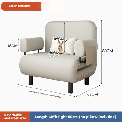 Sofa bed folding dual-purpose small apartment living room Internet celebrity telescopic bed single balcony
