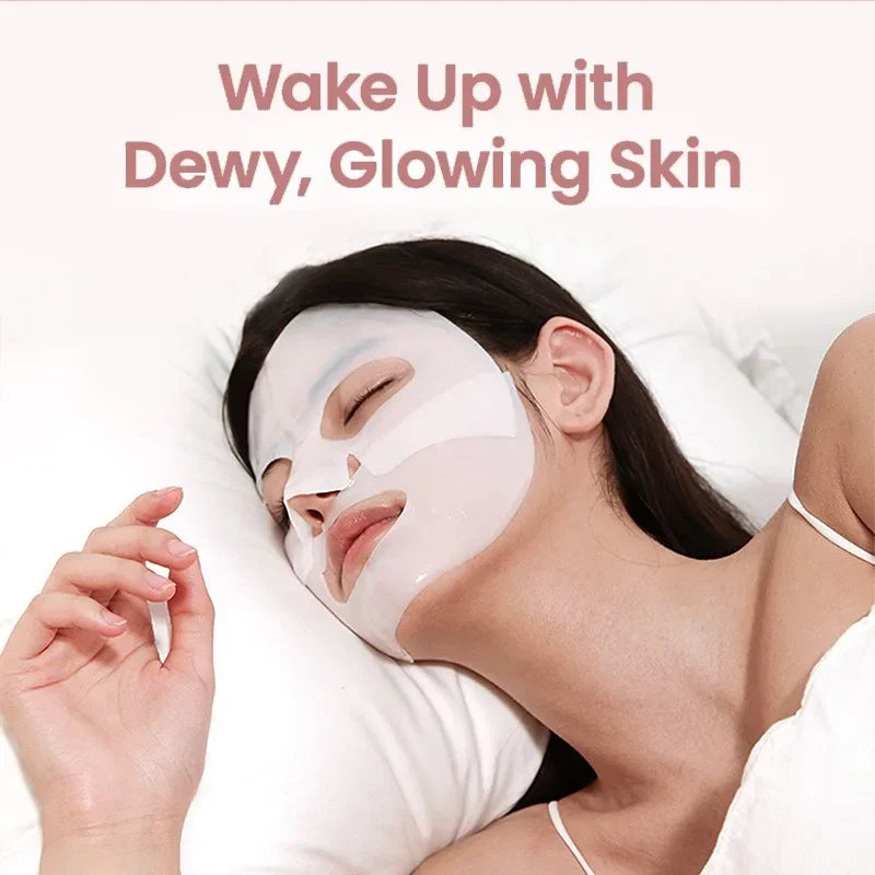 1/10PCs Bio Collagen Face Mask Shrink Pores Deep Hydrating Overnight Mask Moisturizing Refreshing Brightening Face Skin Care