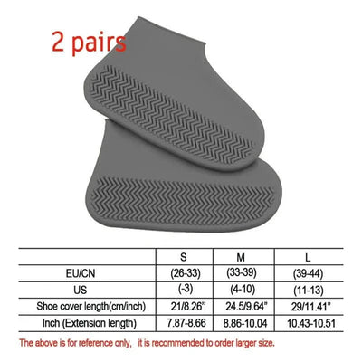 Waterproof Rain Shoes Covers Silicone Non-slip Wear-resistant Outdoor Adult Children Boots Portable Elastic Reusable