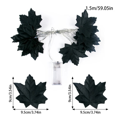 Autumn Artificial Fall Maple Leaves Pumpkin Garland Fairy Lights Halloween Thanksgiving Party Atmosphere Decoration Supplies